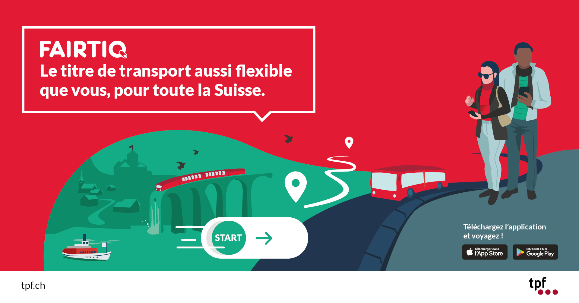 Publicité de 2019 pour les TPF